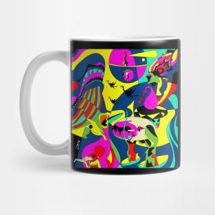 earthly delights ecopop in mexican patterns madness art monsters Mug